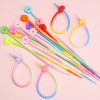 Silicone Plum Blossom Gradient Keychain Diy Clothing Bag Jewelry Lanyard Data Cable