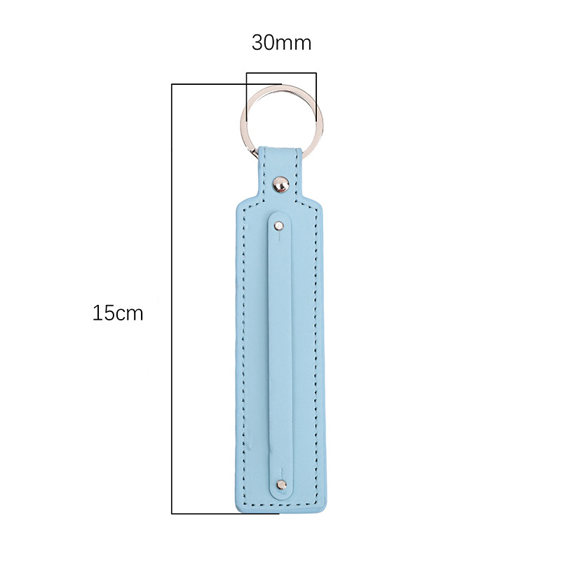 Leather Keychain Spring Buckle Handmade Diy Jewelry Accessories Plug-in Connection Ring