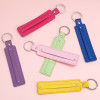 Leather Keychain Spring Buckle Handmade Diy Jewelry Accessories Plug-in Connection Ring