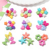 Acrylic Solid Color Loose Beads Love Heart Flowers Handmade Bracelet Necklace Mobile