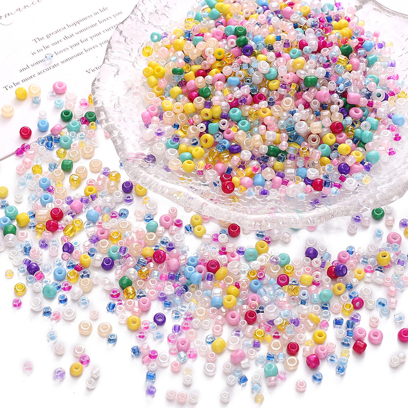 2mm Glass Rice Beads Loose Handmade Diy Material Jewelry Accessories Homemade Bracelet