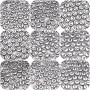 4x7mm Acrylic English Letters Silver + Black Diy Handmade Beaded Necklace Loose Beads