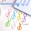 Metal Painted Colorful Round Lobster Clasp Three-piece Set with 14mm Jewelry Diy