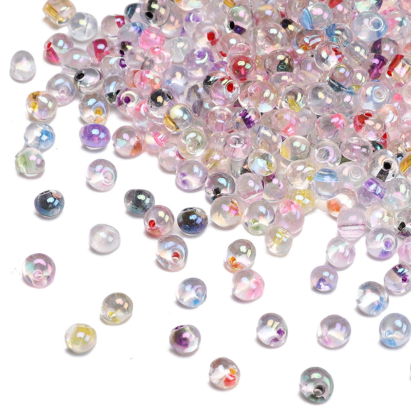 4mm Domestic Water Drop Colorful Glass Rice Beads Handmade Diy Bracelet Necklace Pendant