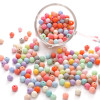 8-10mm Acrylic Solid Color Frosted Round Beads Handmade Diy Bracelet Necklace Material