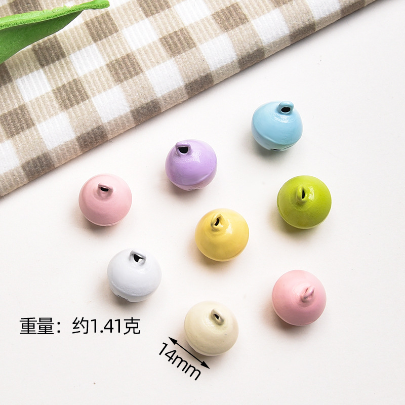 Colorful Light Color 14mm Small Bell Jewelry Diy Accessories Mobile Phone Chain Key