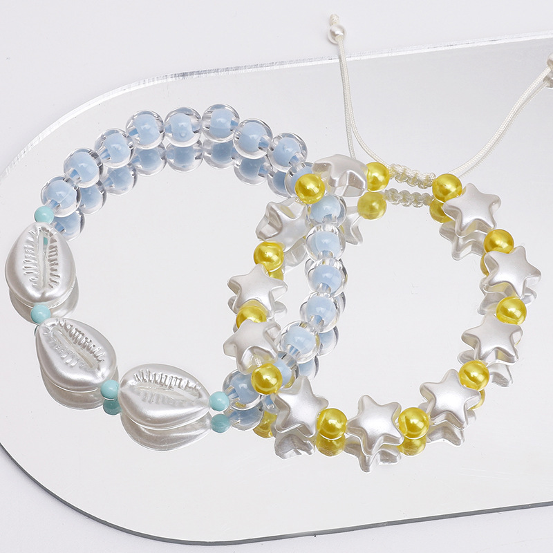 Abs Special-shaped Pearl Bracelet Beaded Accessories Five-pointed Star Shell Handmade Diy