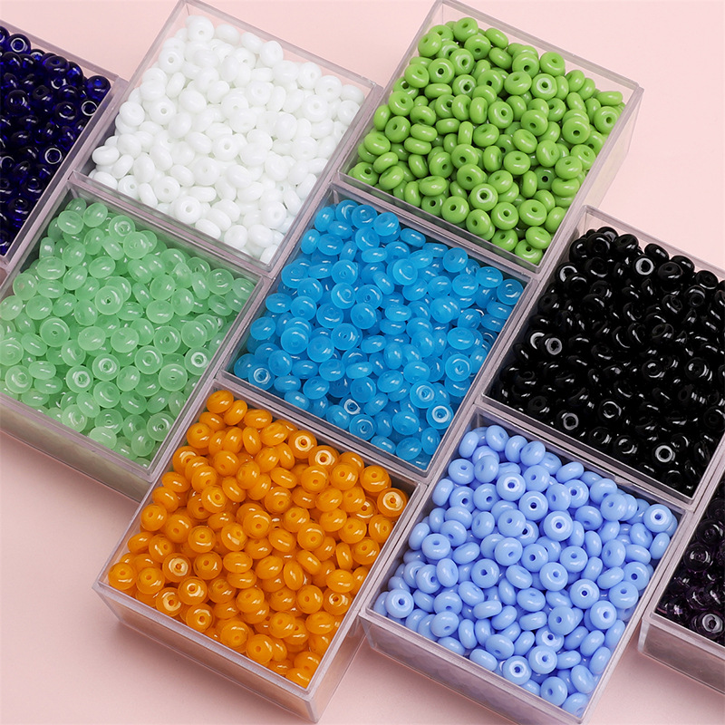 6x3mm Domestic Glass Rice Beads Wheel Diy Handmade Bracelet Necklace Mobile Phone Chain