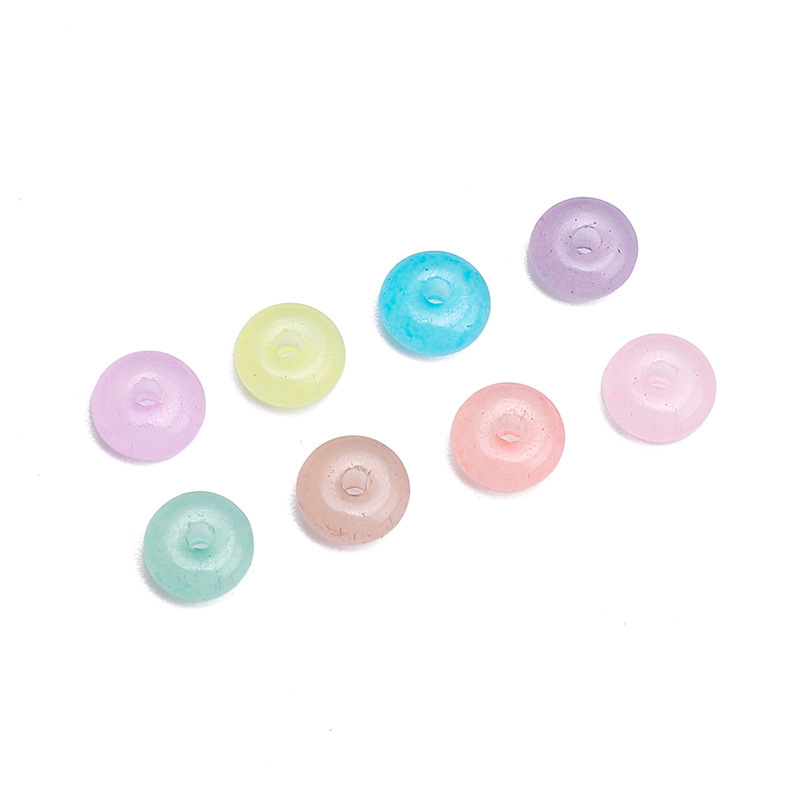 3x6mm Macaron Imitation Jade Abacus Beads Loose Flat Homemade Diy Necklace Hand Bead