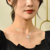 Cupid Heart Diy Necklace Fashion Romantic Angel Wings Love Niche Pendant