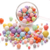 Acrylic Solid Color Frosted Round Beads Beaded Necklace Semi-finished Bracelet Handmade
