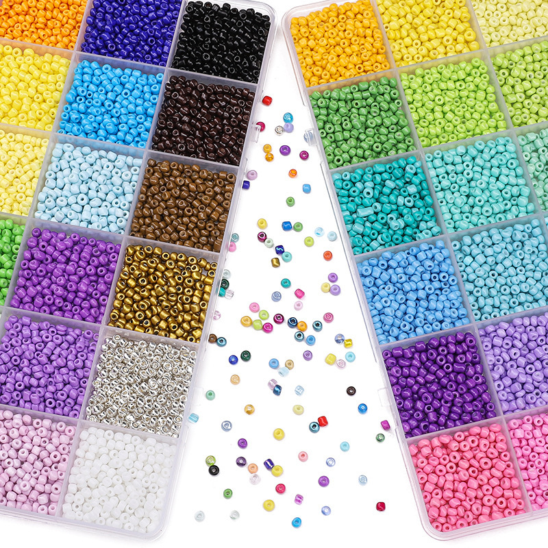 24gm Bead Set Box 3mm Material Package Handmade Diy Bracelet Necklace Jewelry with