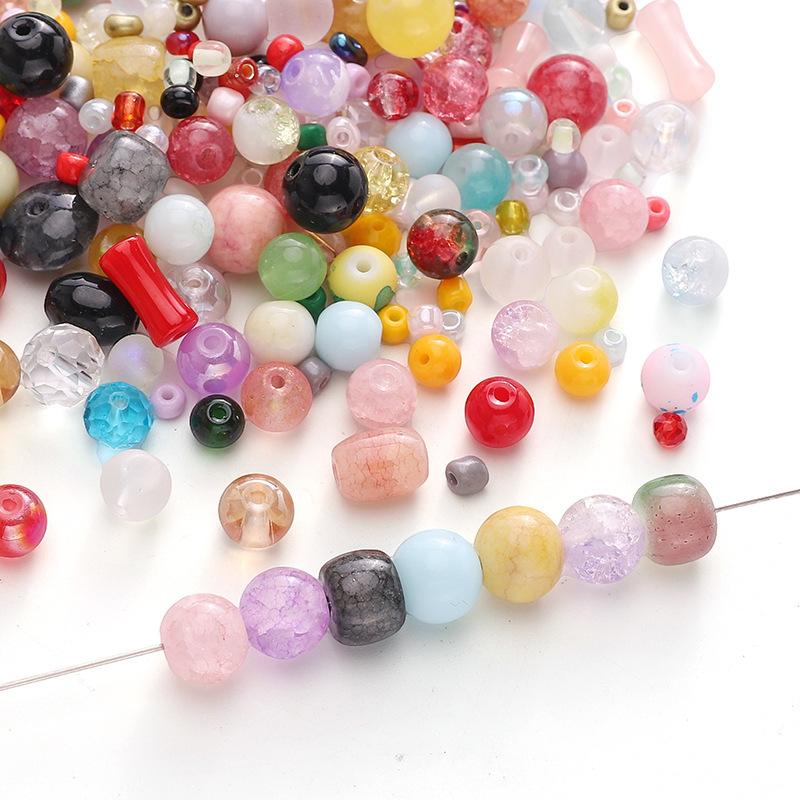 Glass Mixed Model 3-12mm Colorful Beads Loose Mobile Phone Chain Jewelry Diy Hand Bead