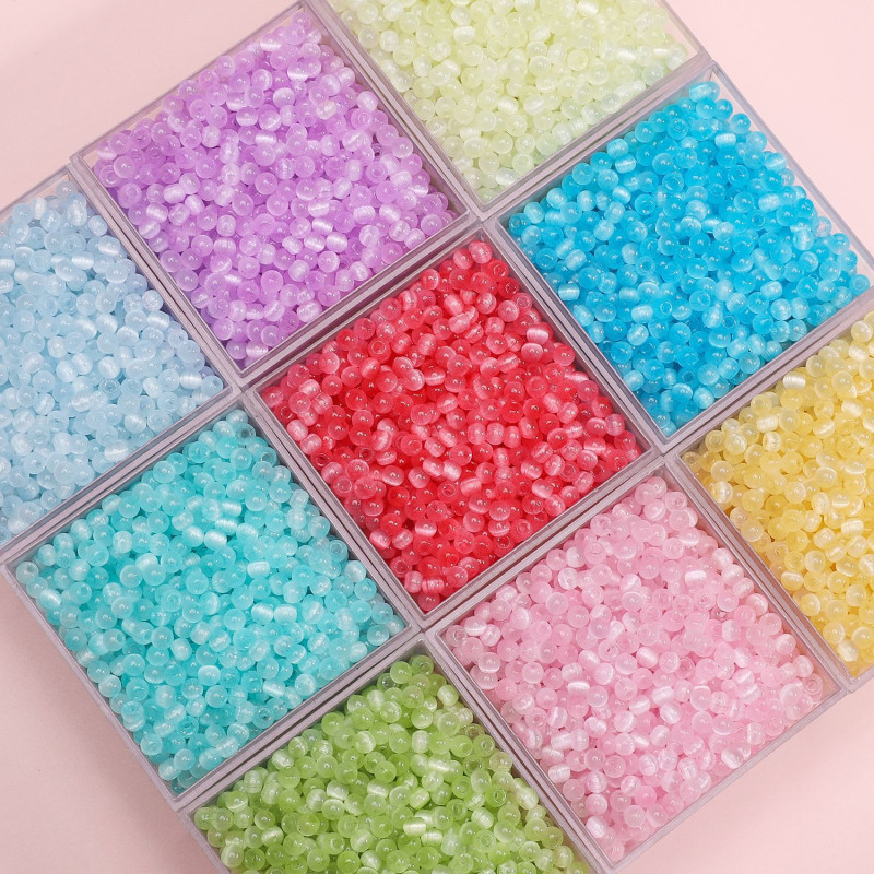 4mm Domestic High-quality Glass Cat Eye Rice Beads Handmade Diy Loose Bracelet Necklace