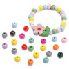 8-10mm Wooden Solid Color Spray Painted Round Beads Handmade Diy Jewelry Accessories
