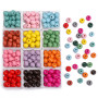 8-10mm Wooden Solid Color Spray Painted Round Beads Handmade Diy Jewelry Accessories