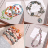 8-29mm Imitation Picasso Gold-painted Loose Beads Irregular Stone Bead Pendant Hand