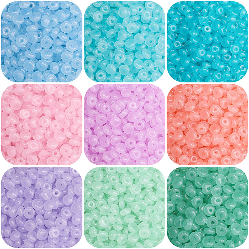 3x6mm Domestic Imitation Jade Abacus Beads Loose Flat Homemade Diy Necklace Hand Bead