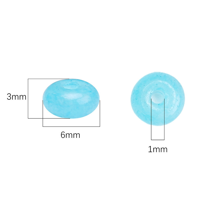 3x6mm Domestic Imitation Jade Abacus Beads Loose Flat Homemade Diy Necklace Hand Bead