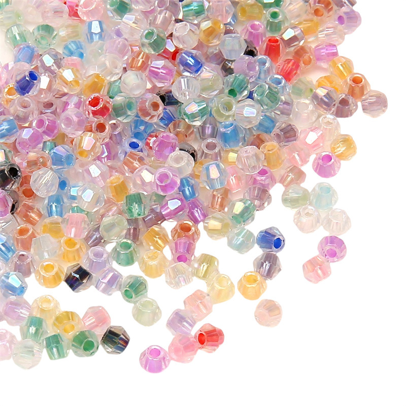 Summer Clear Faceted Fantasy Rhombus Crystal Beads Loose Corner Beaded Bracelet D Iy