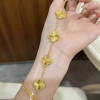 [benefit Price] New Sand Gold Car Flower Five-leaf Clover Women's Bracelet As a