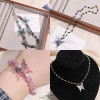 Ab Double Color Butterfly Accessories Hand String Beads Spacer Homemade Diy Jewelry