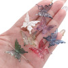 Ab Double Color Butterfly Accessories Hand String Beads Spacer Homemade Diy Jewelry