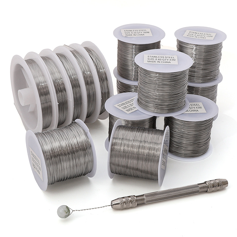 0.2-0.6mm Soft Steel Wire Beading Steel-colored Lead Diy Homemade Material Accessories