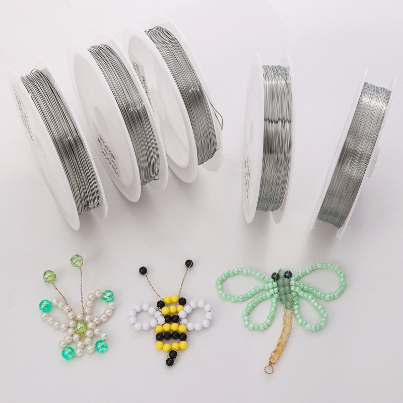 0.2-0.6mm Soft Steel Wire Single Strand Beading Not Easy to Break Handmade Diy Bracelet
