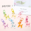 Mini Transparent Balloon Dog Pendant Colorful Cartoon Puppy Keychain Mobile Phone Chain