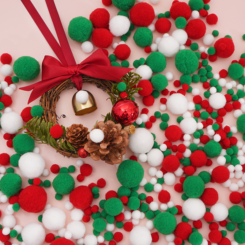 Christmas Decoration Polyester High Elastic Plush Ball Jewelry Accessories Children's