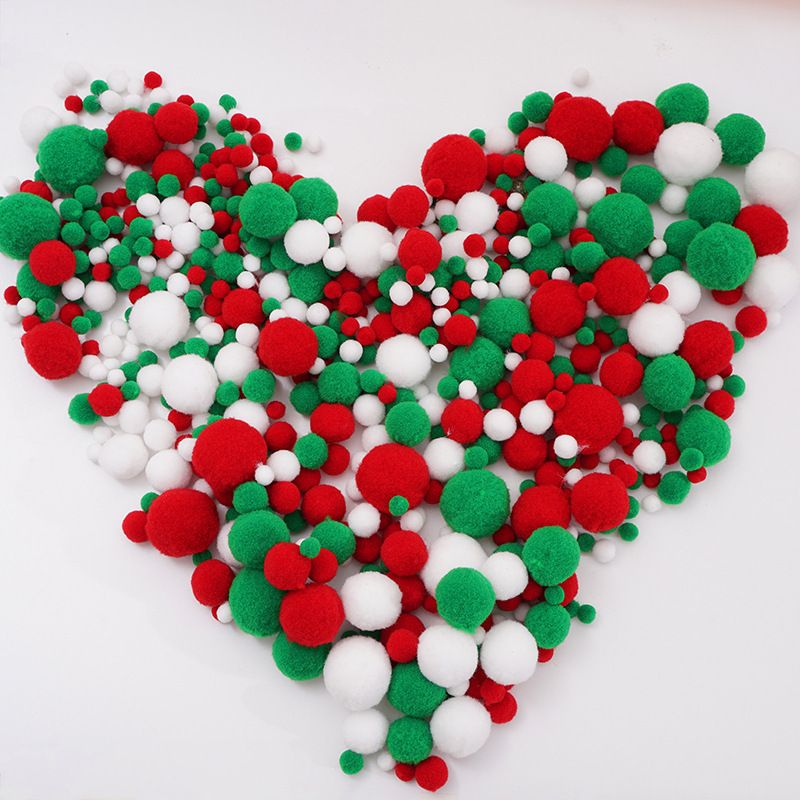 Christmas Decoration Polyester High Elastic Plush Ball Jewelry Accessories Children's