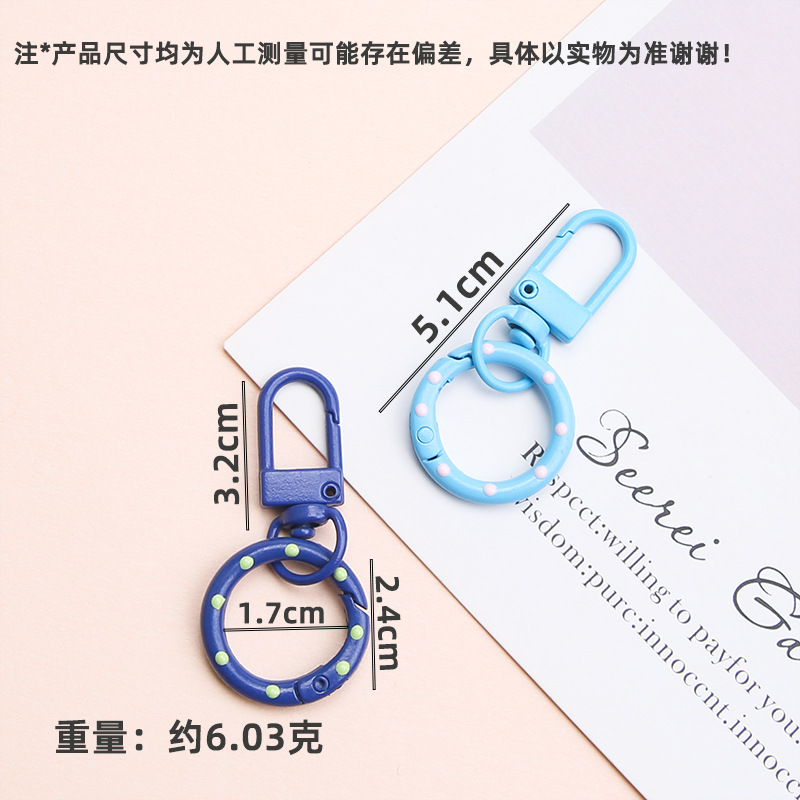 Creative Cute Candy Color Polka Dot Spring Buckle Diy Hand-painted Jewelry Accessories