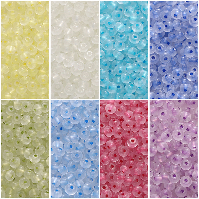 4mm Domestic Super-quality Glass Rice Beads Abacus Ice-transparent Chameleon Bracelet