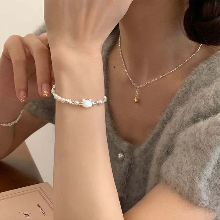 Sweet Fritillaria Cat Bracelet Women's Light Luxury Niche Design Hand Accessories Simple