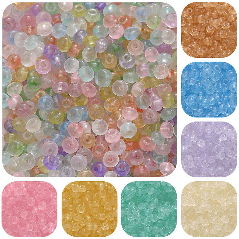 2*4mm Ice-through Abacus Millet Beads Homemade Diy Hand Jewelry Loose Mobile Phone Chain