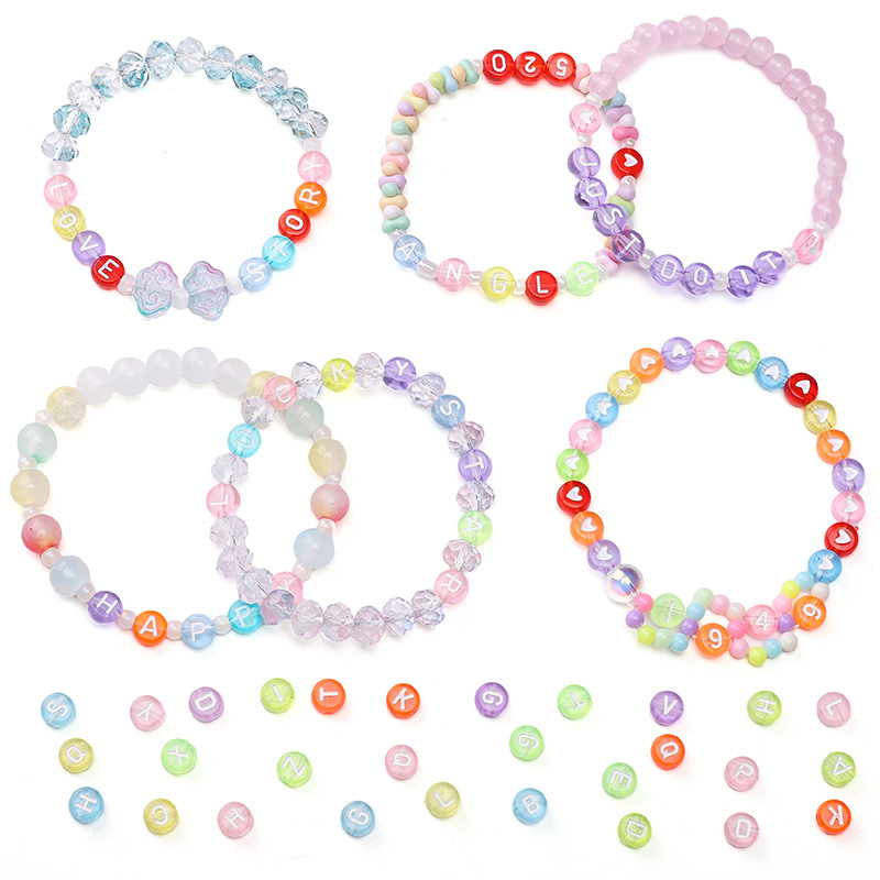 26 Letter Beads Acrylic English Handmade Diy Bracelet Jewelry Accessories