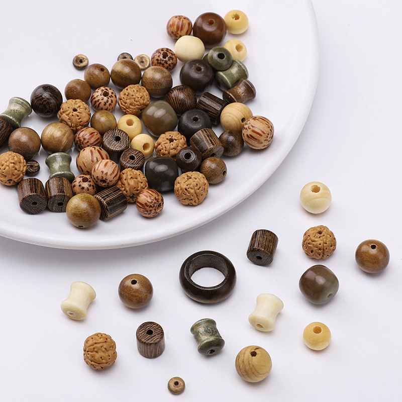 Natural Chicken Wings, Green Sandalwood Beads, Round National Trend Cultural Toys, Lotus