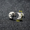 Fashion Star and Moon Earrings Ins Mini Simple Stainless Steel Cutting Jewelry