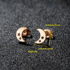Fashion Star and Moon Earrings Ins Mini Simple Stainless Steel Cutting Jewelry