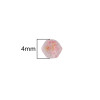 4mm Double Pointed Faceted Rhombus Glass Beads Frosted Gold Handmade Diy Bracelet