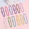 12cm Metal Chain Candy Color Wave Bead Diy Jewelry Accessories Tag Key Pendant Material