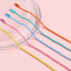 12cm Metal Chain Candy Color Wave Bead Diy Jewelry Accessories Tag Key Pendant Material
