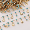 Color-preserving Pure Copper Rhinestone Shell Chain Exotic Clothing Headwear Tassel Loose
