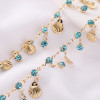 Color-preserving Pure Copper Rhinestone Shell Chain Exotic Clothing Headwear Tassel Loose
