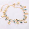 Color-preserving Pure Copper Rhinestone Shell Chain Exotic Clothing Headwear Tassel Loose