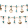 Color-preserving Pure Copper Rhinestone Shell Chain Exotic Clothing Headwear Tassel Loose