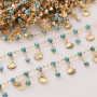 Color-preserving Pure Copper Rhinestone Shell Chain Exotic Clothing Headwear Tassel Loose