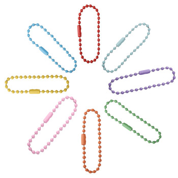 Colorful Iron Paint Chain Bead Handmade Diy Accessories Luggage Jewelry Pendant Key Tail