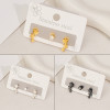 A Set of 3 Stainless Steel Zircon Combination Earrings Set Ins Simple Small Star